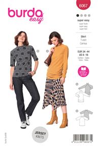 Burda Pattern 6067 Misses' Top with Raglan Sleeves