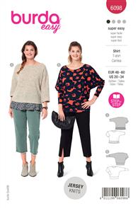 Burda Pattern 6098 Misses' Top with Kimono Sleeves