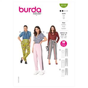 Burda Pattern 6110 Misses' Trousers & Pants