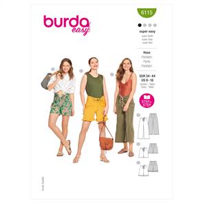 Burda Pattern 6115 Misses' Trousers & Pants
