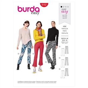 Burda Pattern 6152 Misses' Flared Trousers or Pants