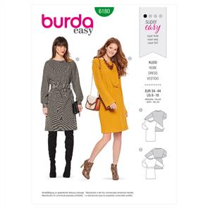 Burda Pattern 6180 Misses' Shirtdresses – Overcut Shoulders