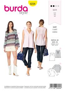 Burda Style Pattern 6234 Misses' Blouse – Top – V-Neck