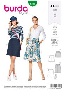 Burda Style Pattern 6235 Misses' Skirt with Yoke – 
Hip Yoke Pockets