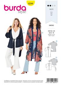 Burda Style Pattern 6244 Misses' Kimono – Coat – Jacket