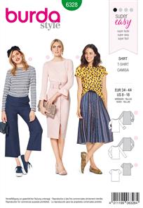 Burda Style Pattern 6328 Misses' top with boat neckline