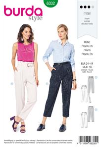 Burda Style Pattern 6332 Misses' highwaisted pants
