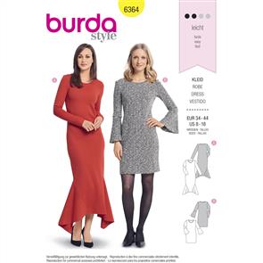 Burda Style Pattern B6364 Women's Dresses