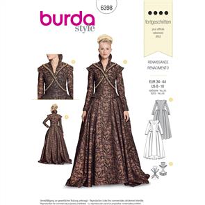 Burda Style Pattern B6398 Women's Renaissance Dress