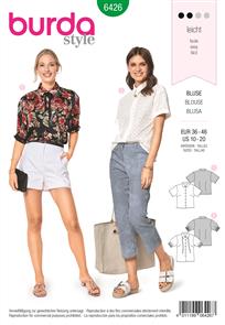 Burda Style Pattern B6426 Misses Fancy Summer Blouses