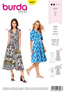Burda Style Pattern B6497 Women’s V-Neck Dress