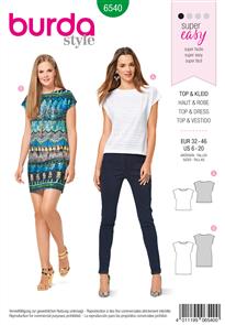 Burda Style Pattern B6540 Misses' Top and Dress