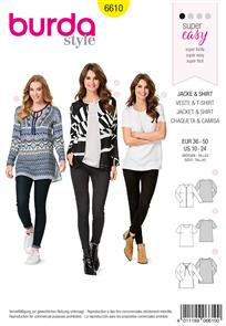 Burda Style Pattern 6610 Jacket & Shirt