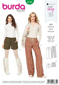 Burda Pattern 6735 Women's Trousers
