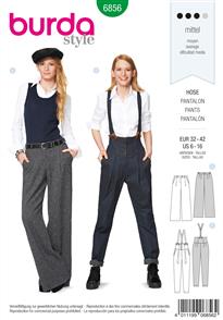 Burda Style Pattern 6856 Trousers & Jumpsuit