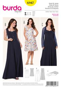 Burda Pattern 6947 Plus Size Dresses