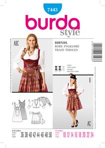 Burda Style Pattern 7443 Dirndl Dress
