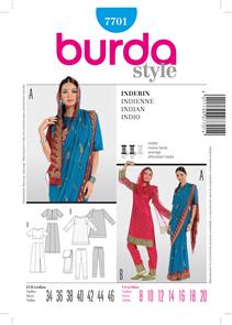Burda Pattern 7701 Traditional Sari
