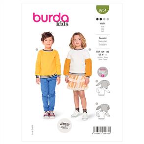Burda Pattern 9254 Children's Sweatshirt