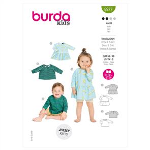 Burda Pattern 9277 Babies' Top & Dress