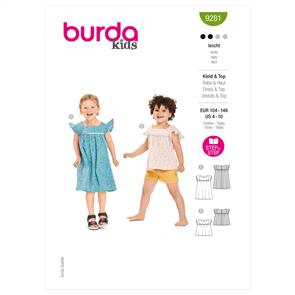 Burda Pattern 9281 Children's Top & Dress