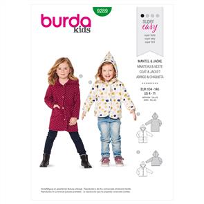 Burda Pattern 9289 Children's Jackets with Hood