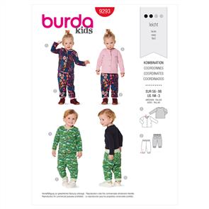 Burda Pattern 9293 Babies' Jacket – Trousers or Pants (Reversible)