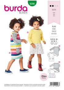 Burda Style Pattern 9296 Babies' Shirtdress with Pockets, Dress