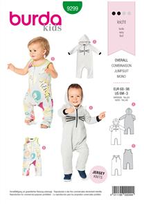 Burda Style Pattern 9299 Toddlers' Overalls