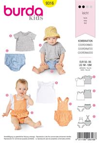 Burda Style Pattern 9316 Baby's sportswear