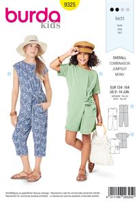 Burda Style Pattern 9325 Child's overalls