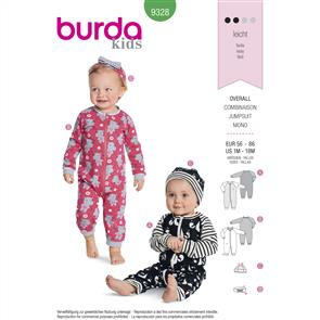 Burda Style Pattern B9328 Baby's Romper