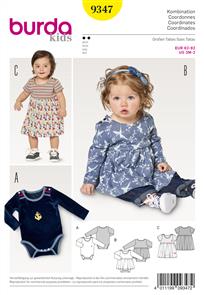 Burda Style Pattern B9347 Baby's Dress and Bodysuit