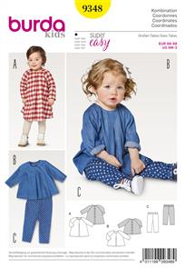 Burda Style Pattern B9348 Baby's Loose Dress