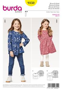 Burda Style Pattern B9350 Child's Dresses
