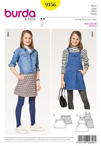 Burda Style Pattern B9356 Girl/Girl Plus Skirt