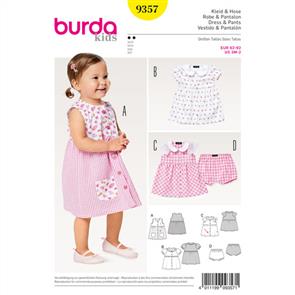 Burda Style Pattern B9357 Baby Collar Dress and Panties