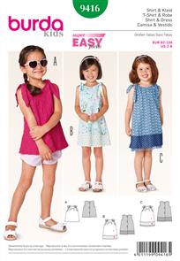 Burda Pattern 9416 Children Tops & Dress