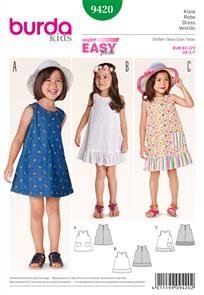 Burda Style Pattern 9420 Girls Dress
