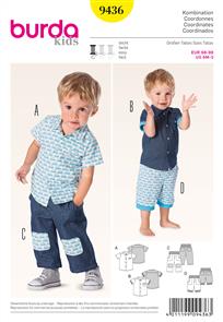 Burda Pattern 9436 Boys Summer Outfits
