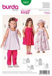 Burda Pattern 9437 Toddler Coordinates