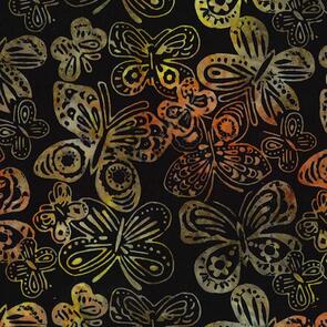 Michael Miller  Tropical Batiks (Batik) Butterfly Batik - Ebony