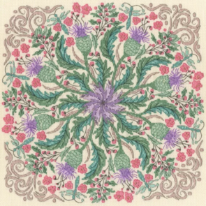 Bothy Threads Cross Stitch Kit - Beth Buffington's Swirling Thistles