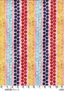 Michael Miller Cosmos /Laura Gunn Pink Beaded Stripe