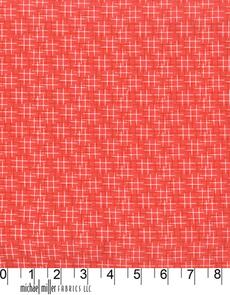 Michael Miller Hello /Swirly Girls Design Hashtag Texture - Coral