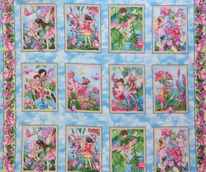 Michael Miller  Flower Fairies Fairy Whisper Blocks 24" - Celestial