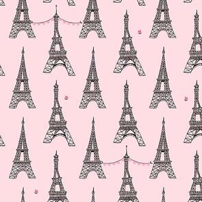 Michael Miller  Paris Valentine /Fiveloaves Twofish Tour Eiffel Blossom