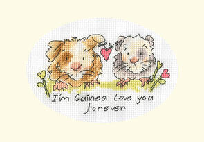 Bothy Threads Cards I'm Guinea Love You Forever - Cross Stitch Kit
