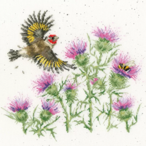 Bothy Threads Cross Stitch Kit - Feathers And Thistles