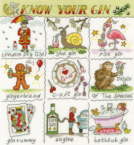 Bothy Threads Cross Stitch Kit - Know Your Gin